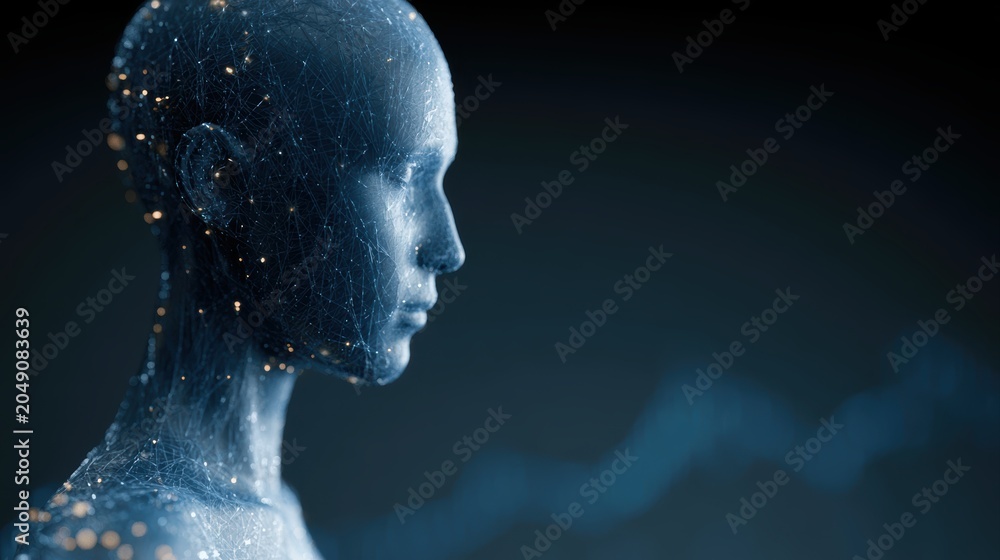 Obraz premium AI trading algorithm, glowing stock charts, machine finance