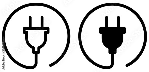 electric plug cable icon vector
