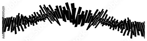 Foto Abstract wave composed of vertical rectangular bars in a minimalist geometric st