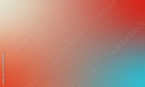 Abstract Grainy Gradient Background noise texture with Soft Red, Orange, and Cyan Blurs background
