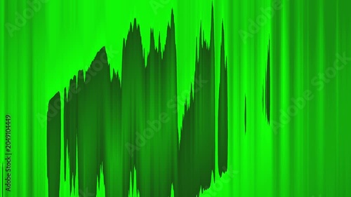 Abstract green aurora waves with futuristic digital motion background loop