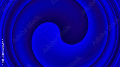Deep blue fluid vortex swirl with smooth rotating motion background loop
