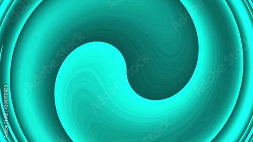 Cyan fluid vortex swirl with smooth rotating abstract motion loop