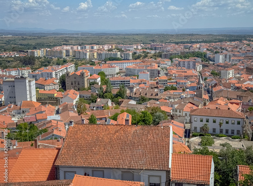 view on Castelo Branco, town in Portugal
