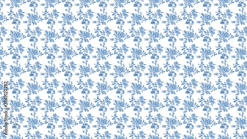 Blue ditsy floral pattern background