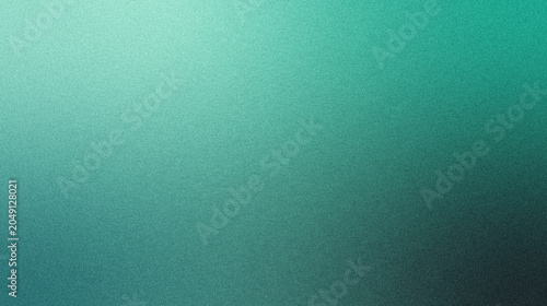Abstract teal grainy gradient background with soft lighting and noise texture overlay  green gradient