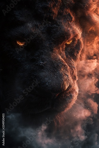 Abstract swirling smoke and fire digital texture fire texture