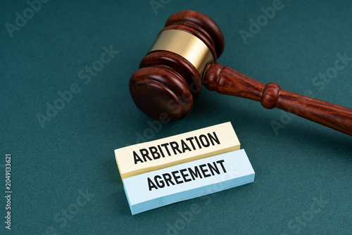Gavel and text Arbitration Agreement