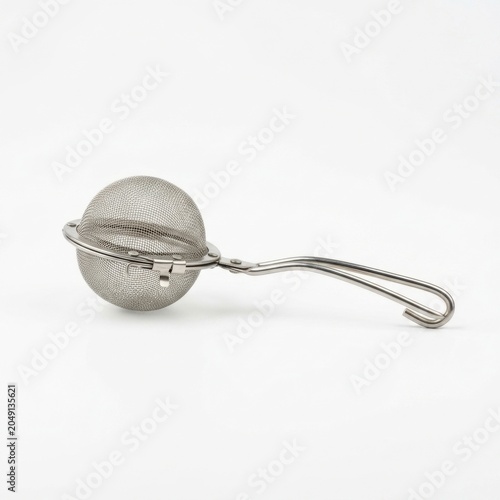Tea strainer isolated on white background stock photography high detail kitchen accessory
