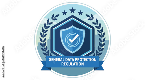 GDPR Data Protection Regulation Shield Badge