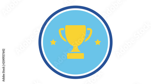 Tableau sur toile Golden Trophy Award Badge