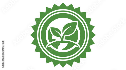 Green Eco Badge Stamp
