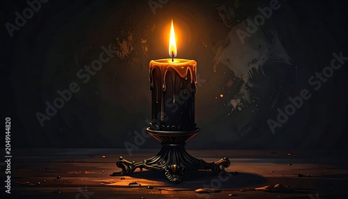 Single lit lantern casting warm glow in darkness.