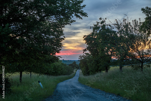 Way to nowhere with sunset