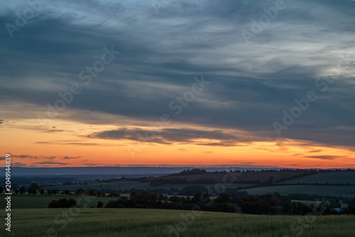 After sunset hana landscape czechia europe spring 