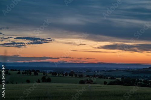 After sunset hana landscape czechia europe spring 