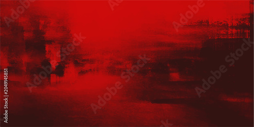 Foto ominous scene of blurred, silhouetted figures amidst smoke and red light, evoking a sense of danger and unease