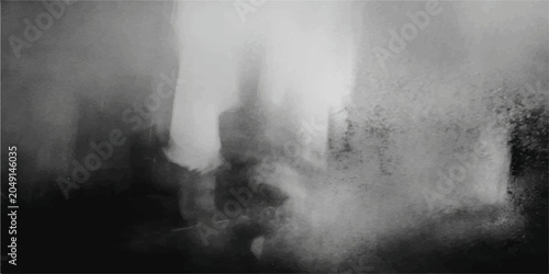 фотографія enigmatic industrial scene shrouded in atmospheric steam or smoke, with silhouetted machinery or structures creating a sense of mystery and power
