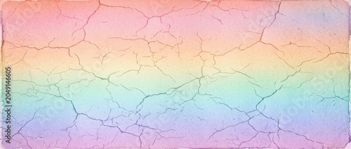 Abstract pastel rainbow cracked earth texture background