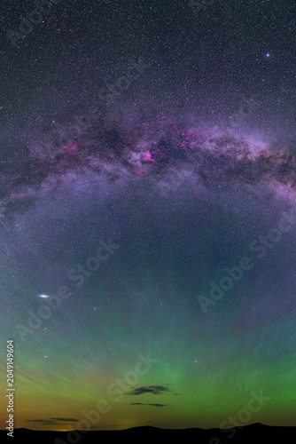 Panoramic view of the milky way over the Cygnus Region