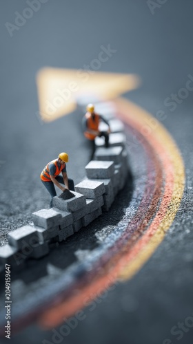 Sunshine and safety gear: construction work in action. Investmen