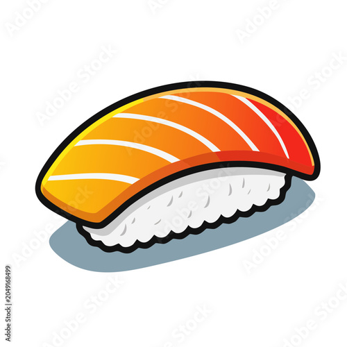 Salmon sushi illustration