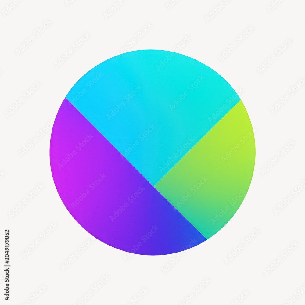 Fototapeta premium Vibrant gradient circular chart