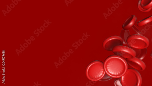 Photos Red Blood Cells Flowing Through Artery 3d Render.