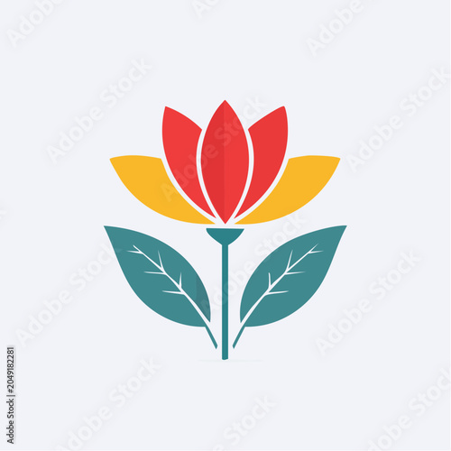 Stylized Lotus Flower Icon