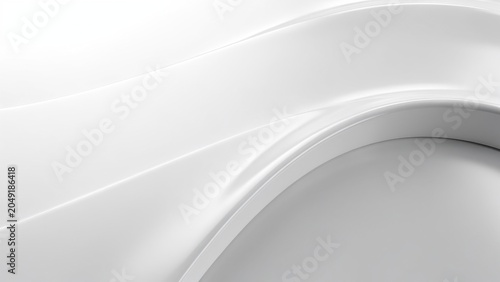 Smooth White Curved Abstract Background