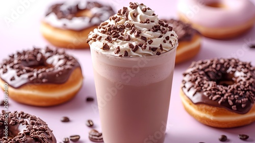 donut with chocolate and sprinkles