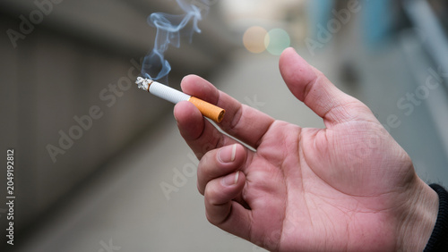 Obraz na płótnie Nicotine Addiction Close Up