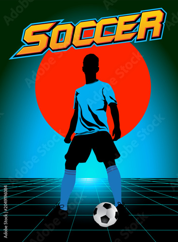 Retro-Futuristic Soccer Player