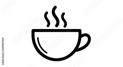 A steaming hot coffee cup icon.