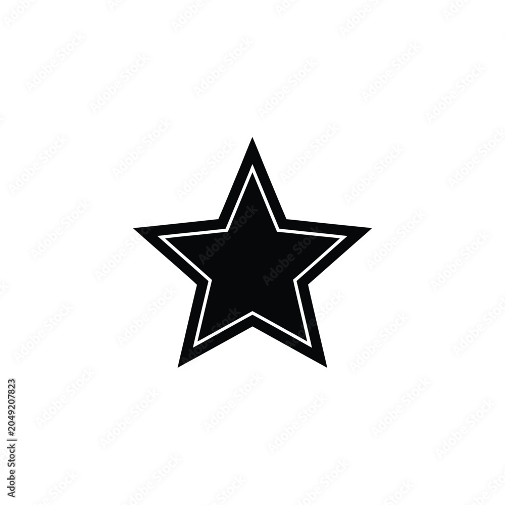 Obraz premium Star sparkles with a sharp outline to signify excellence and achievement.