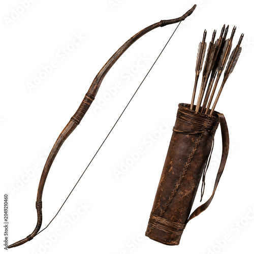 Traditional Bow And Quiver