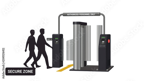 Person walking past modern office cubicles with glass partitions Vector