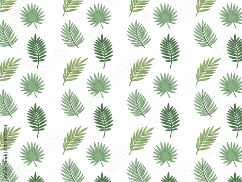Tropical Green Leaf Pattern – Seamless Botanical Nature Background