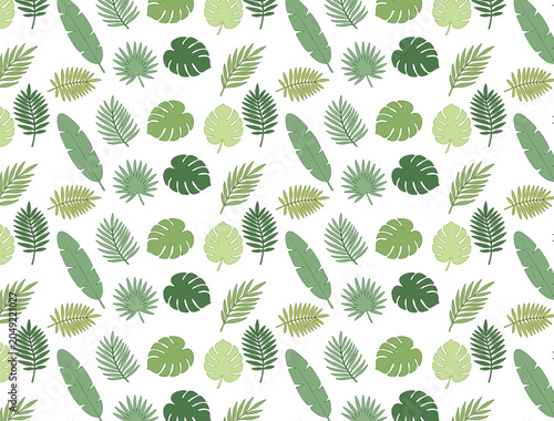 Tropical Green Leaf Pattern – Seamless Botanical Nature Background