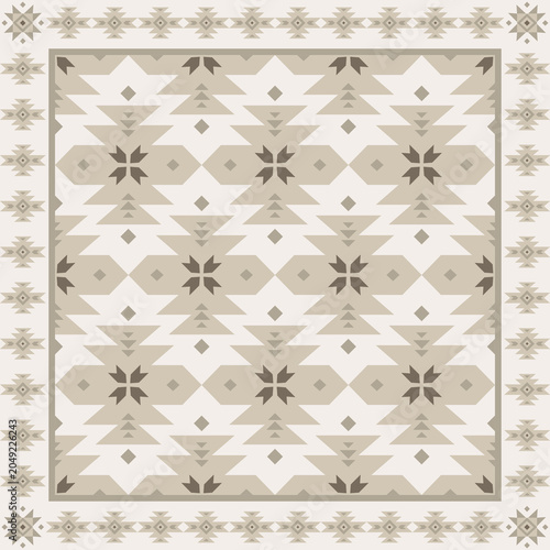 Southwest native seamless pattern ethnic tribal Aztec geometric Navajo Native American fabric earth tone design vector for textile printing