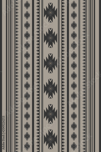 Southwest native seamless pattern ethnic tribal Aztec geometric Navajo Native American fabric earth tone design vector for textile printing