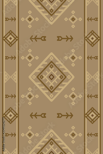 Southwest native seamless pattern ethnic tribal Aztec geometric Navajo Native American fabric earth tone design vector for textile printing
