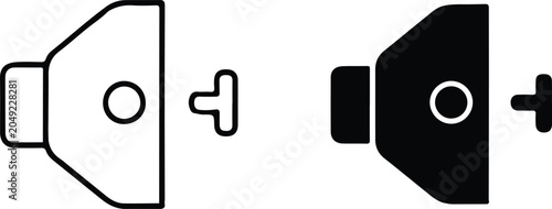 Foto Speaker Muted Sound Off Icon Set, Audio Volume Disable Vector Collection