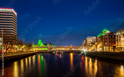 Photography Dublin Evening Reflections Along The River Liffey