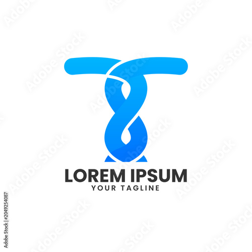Letter T and Number 8 Logo Design
