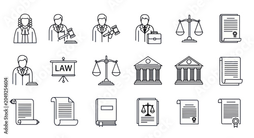 Foto lawyer judge gavel documents court.