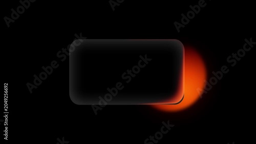 Modern glassmorphism effect a frosted dark rectangular overlay with a warm luminous edge