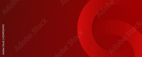 Abstract dark red background with elegant overlapping geometric circles pattern for premium corporate banner. Vector illustration