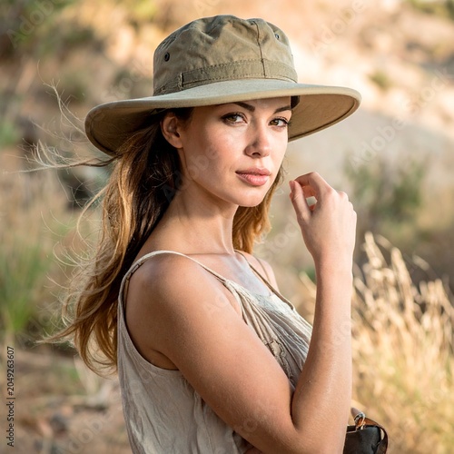 woman in hat