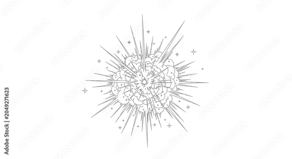 Fototapeta premium Abstract Brain Explosion Bursting with Ideas and Creativity, Concept of Innovation